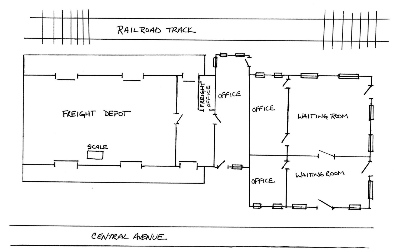 Blackshear Depot, Blackshear Georgia Floor plan (1997)
