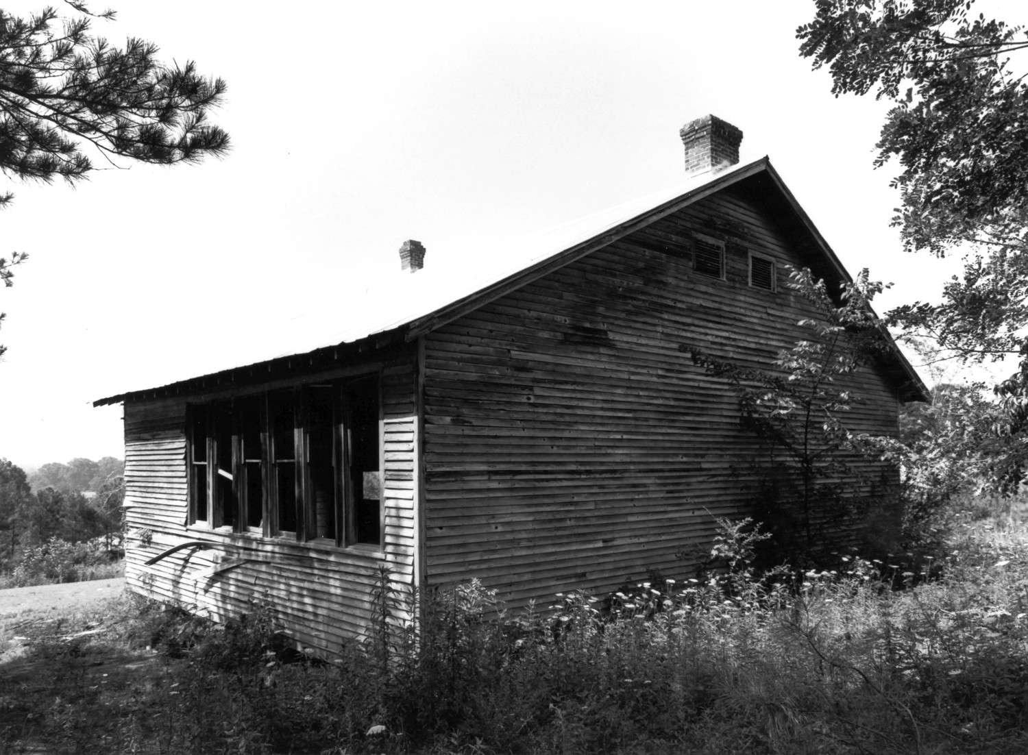 Noble Hill School, Cassville Georgia Rear facade and east facade (1986)