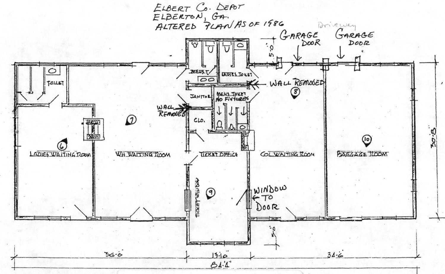 Elberton Depot, Elberton Georgia Floor Plan