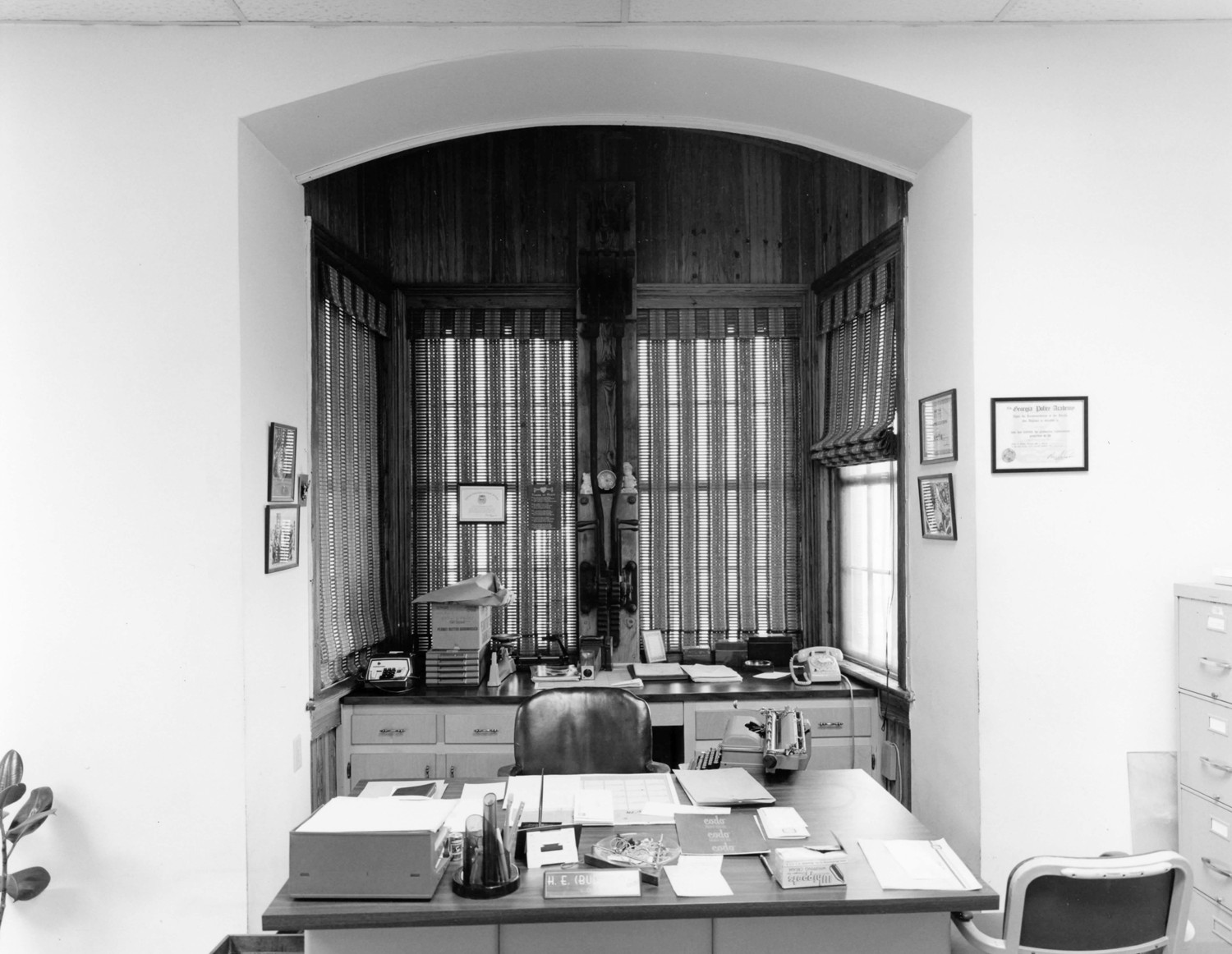Central of Georgia Railroad Depot, Hampton Georgia Interior of office (1979)