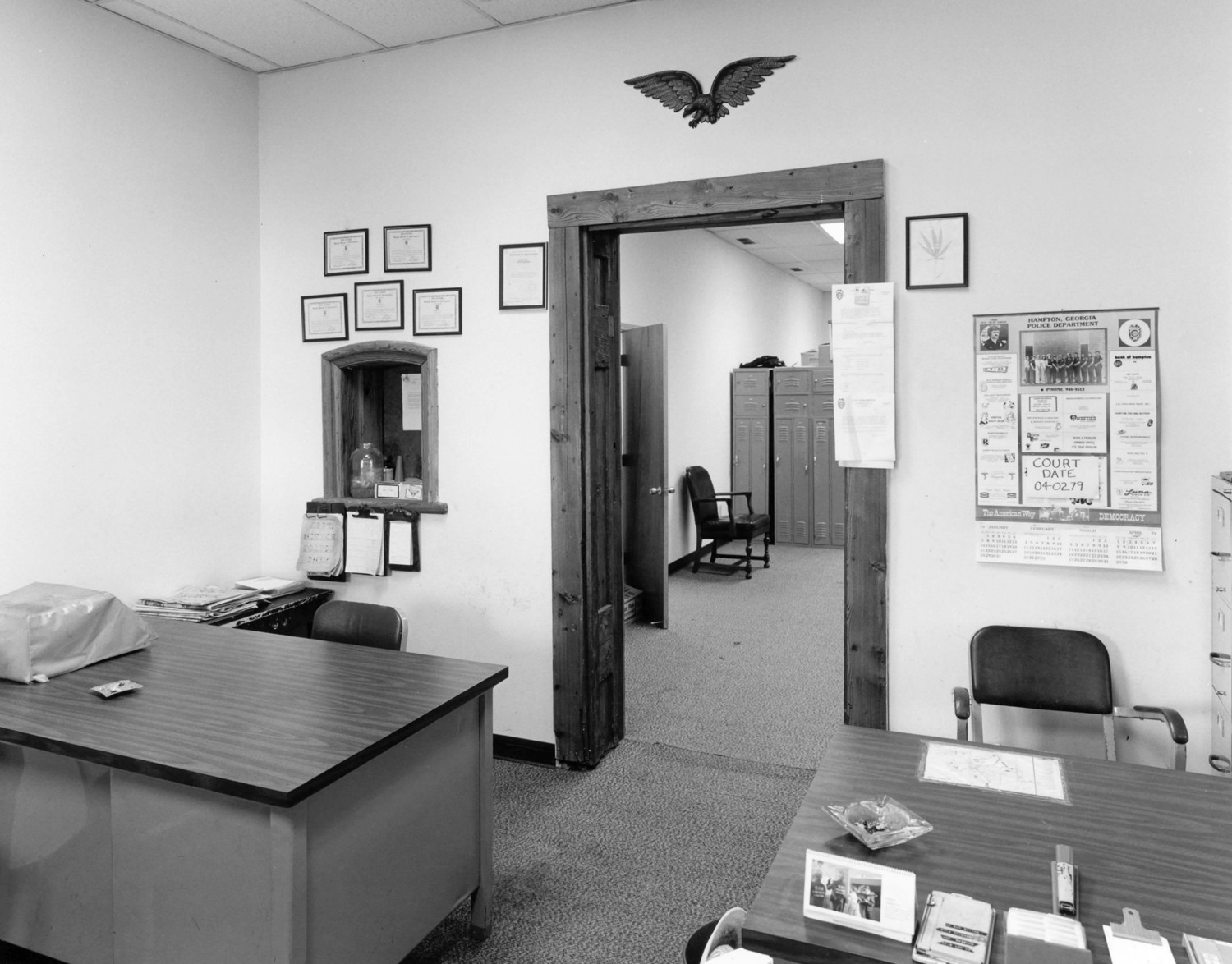 Central of Georgia Railroad Depot, Hampton Georgia Interior of office (1979)