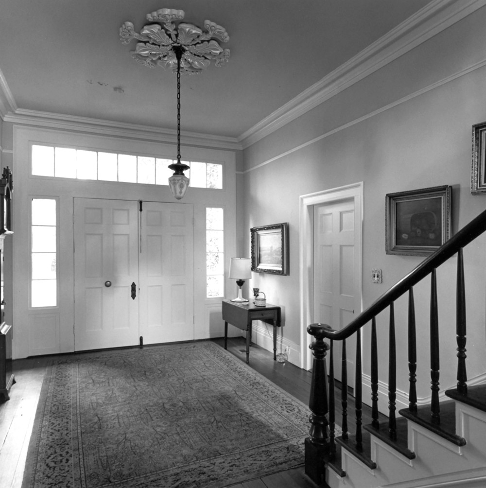 John Chapman Plantation - Hollywood, Jeffersonville Georgia First floor stairhall looking northeast (1981)