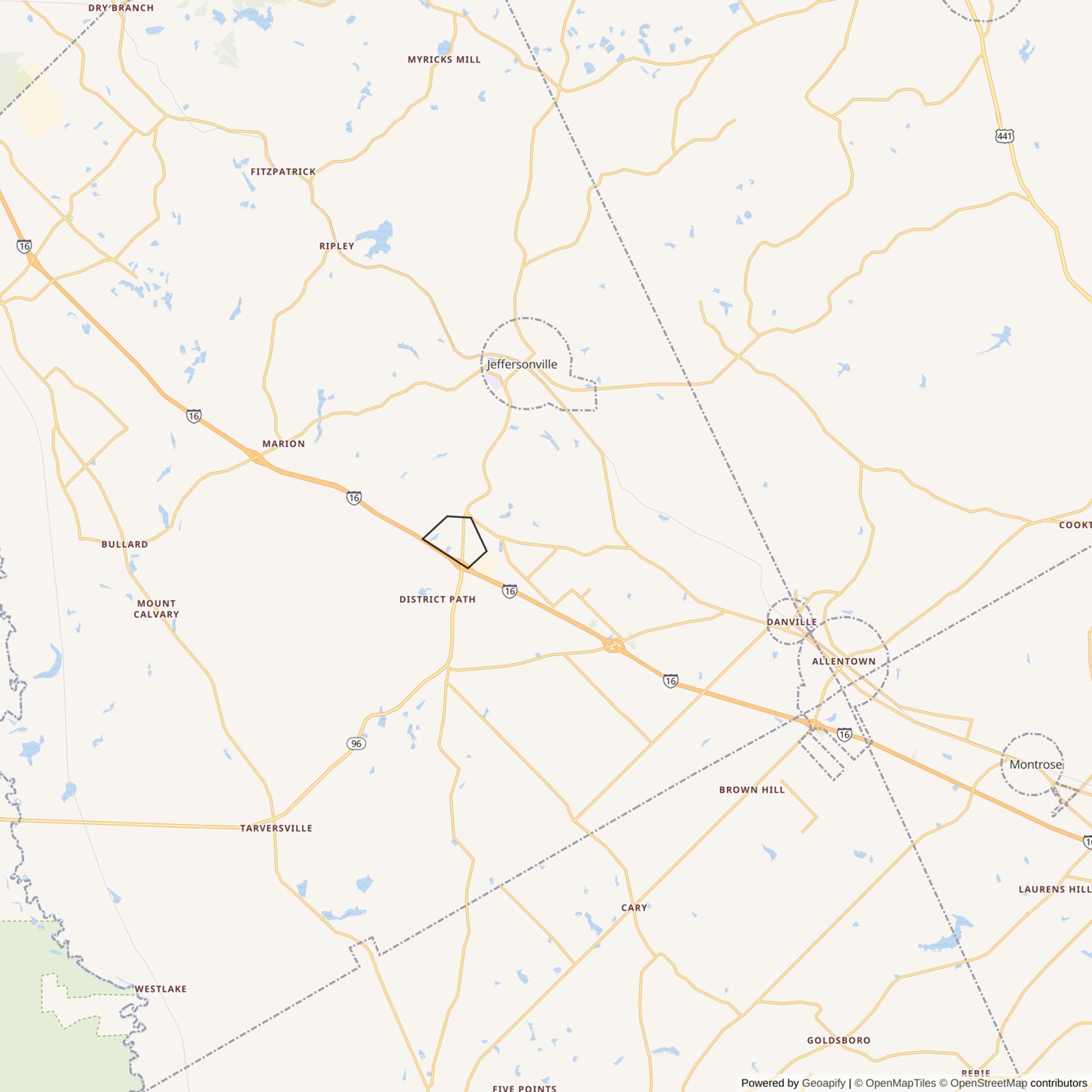 Wimberly Plantation - Gleesom Hall Location Map