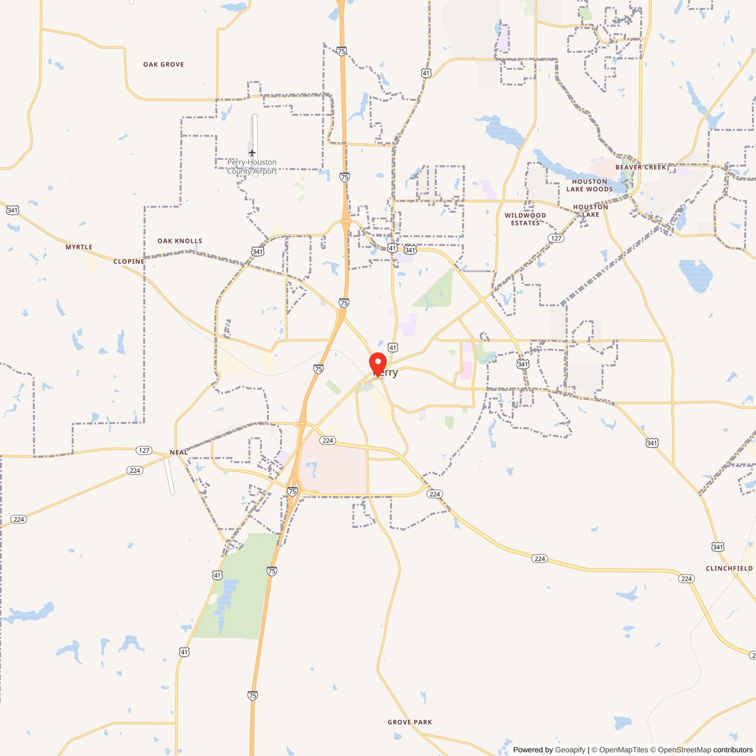 New Perry Hotel Location Map