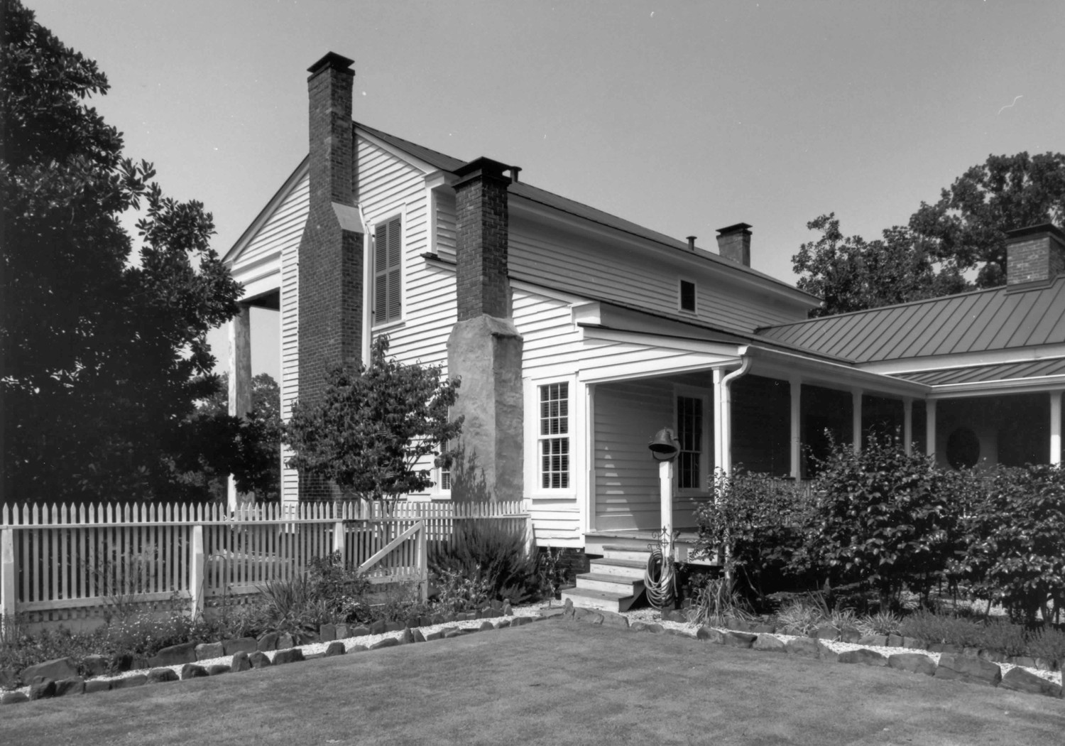 Thornton Plantation, Pine Mountain Georgia Thornton-Williams House, south facade showing rear additions looking northwest. (2002)