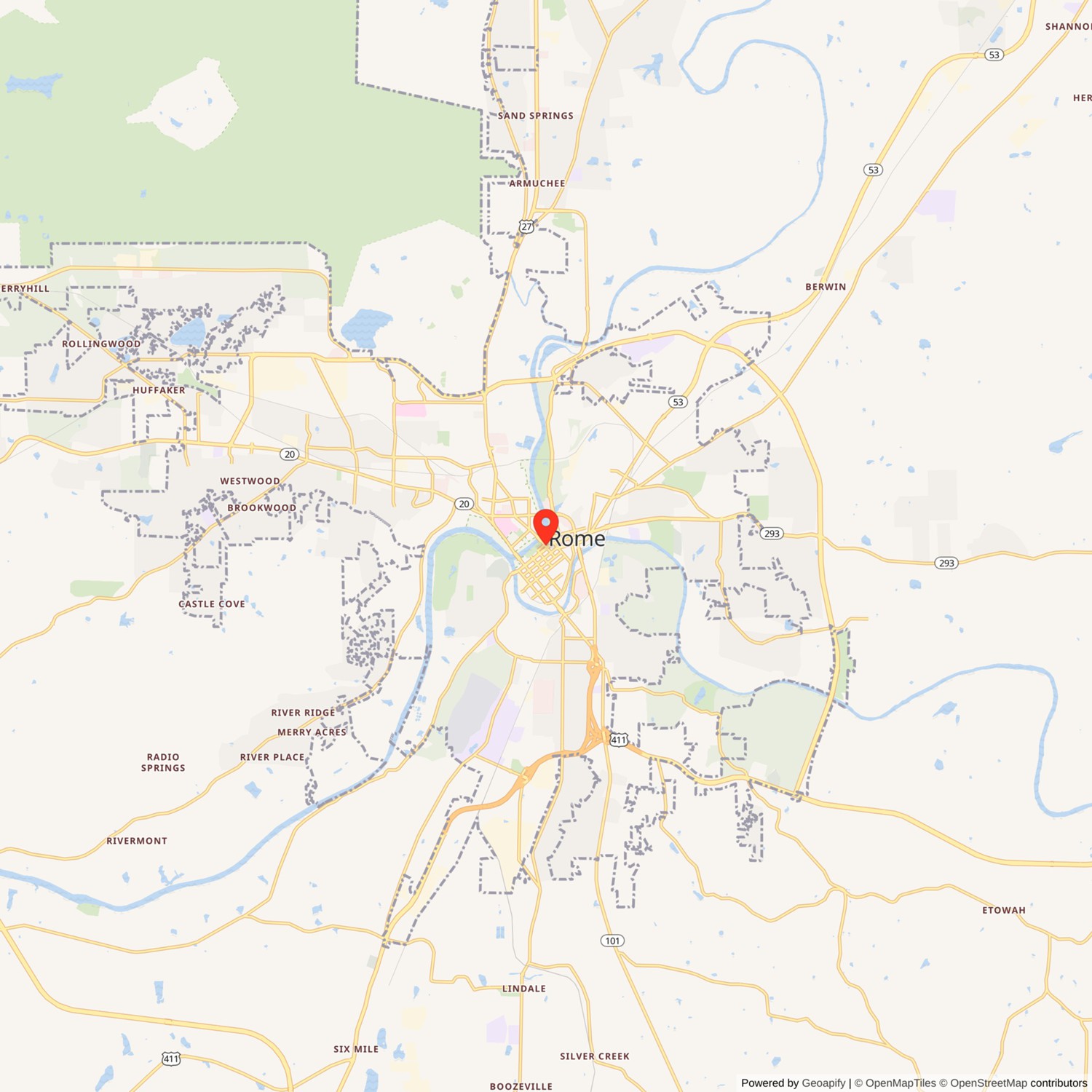 Floyd County Courthouse Location Map