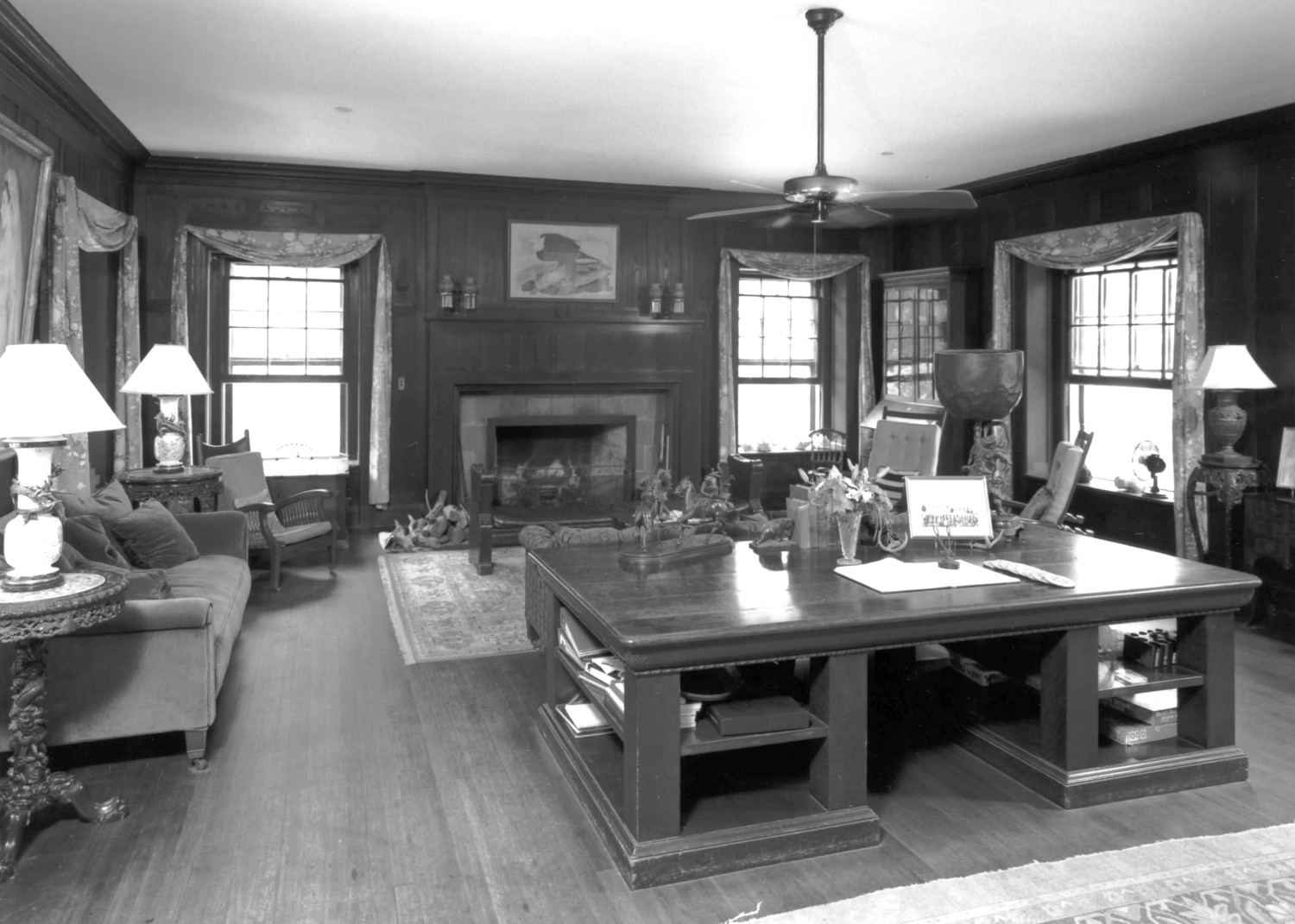 Greyfield Estate, Cumberland Island St. Marys Georgia Main floor, living room looking southwest (2000)