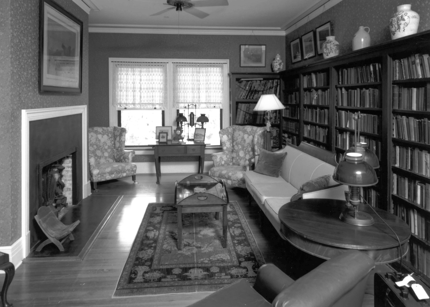 Greyfield Estate, Cumberland Island St. Marys Georgia Main floor, library looking west (2000)