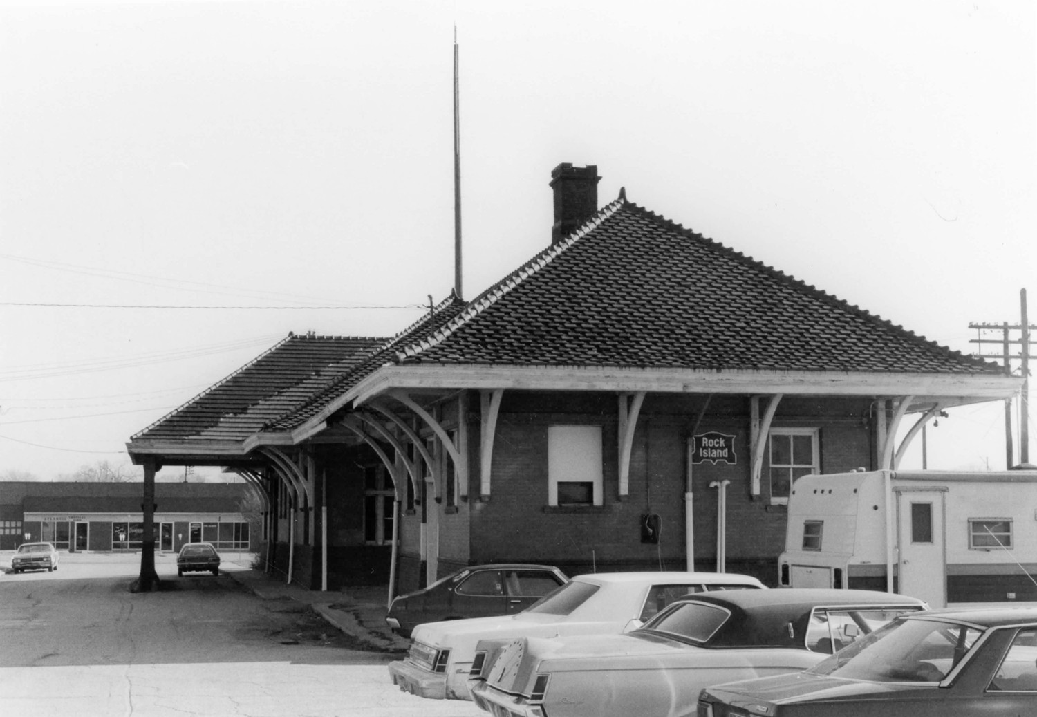 Chicago, Rock Island and Pacific Railroad Passenger Station, Iowa City Iowa West side (1982)