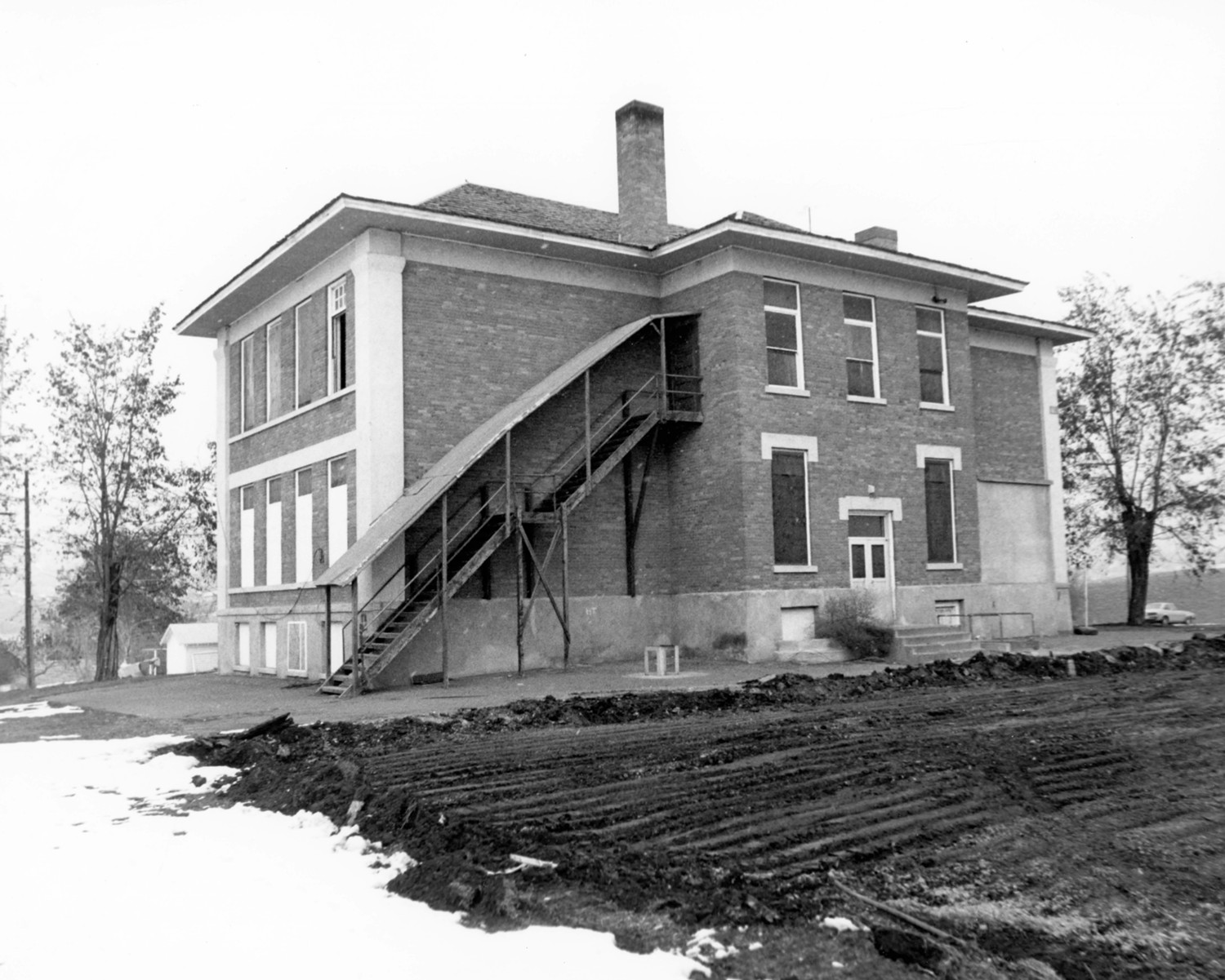 Garfield School Building, Lewiston Idaho View from southwest (1981)