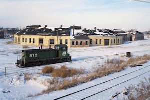 Chicago, Burlington and Quincy -CBQ- Railroad Roundhouse and Shops, Aurora Illinois