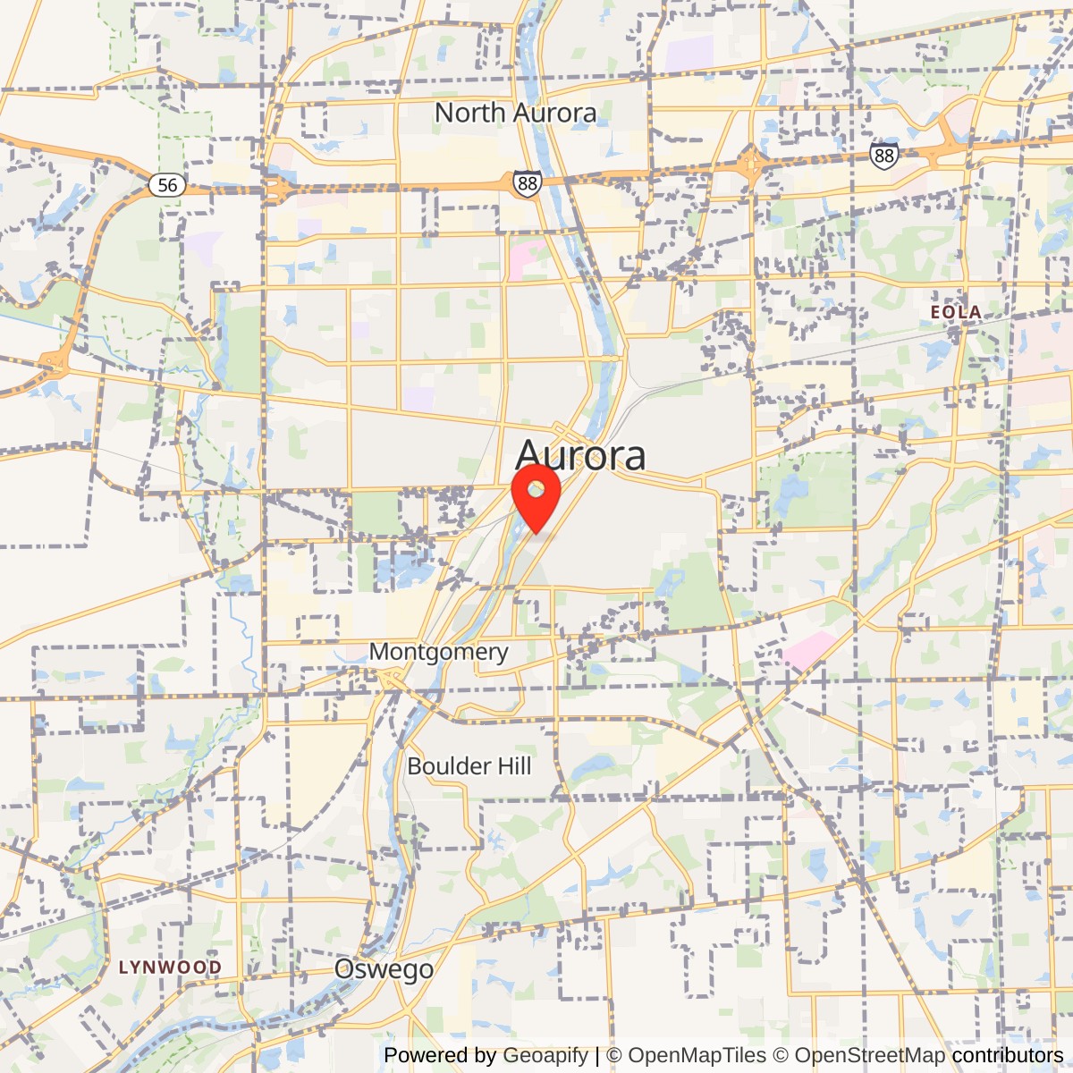 Aurora Watch Factory - Aurora Corset Company Location Map