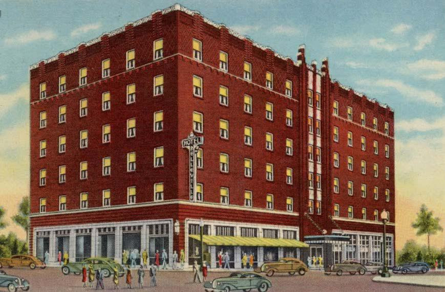 Hotel Belleville, Belleville Illinois 1940s era postcard of hotel (1940s)