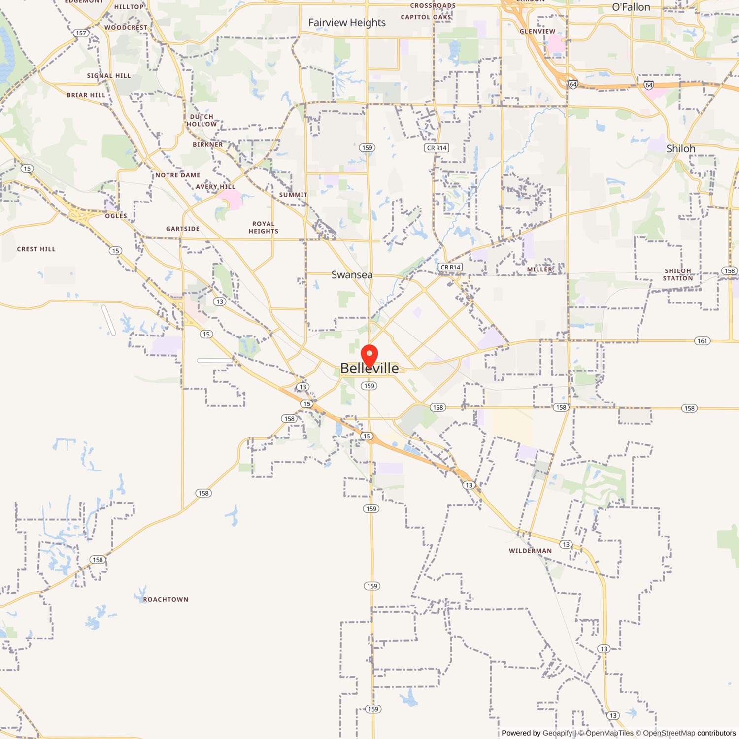 Hotel Belleville Location Map