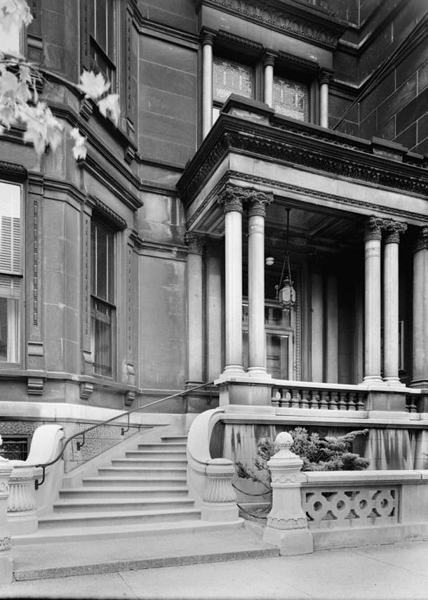 Samuel M. Nickerson House - American College of Surgeons, Chicago Illinois ENTRANCE STAIR AND PORCH - SOUTH (FRONT) ELEVATION (1964)