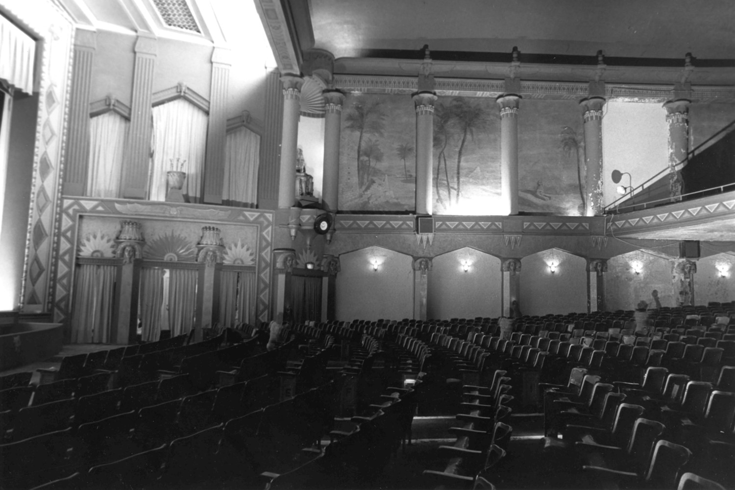 Egyptian Theatre, DeKalb Illinois East side of auditorium (1978)