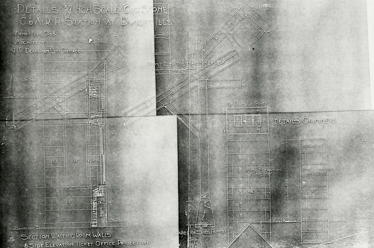 Dwight Chicago and Alton Railroad Depot, Dwight Illinois Original Plans (1981)