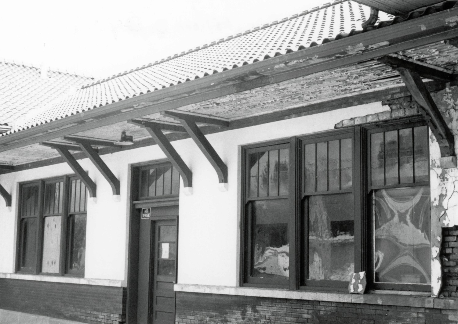 Chicago, Burlington, and Quincy Railroad Depot, Oregon Illinois North elevation (1994)