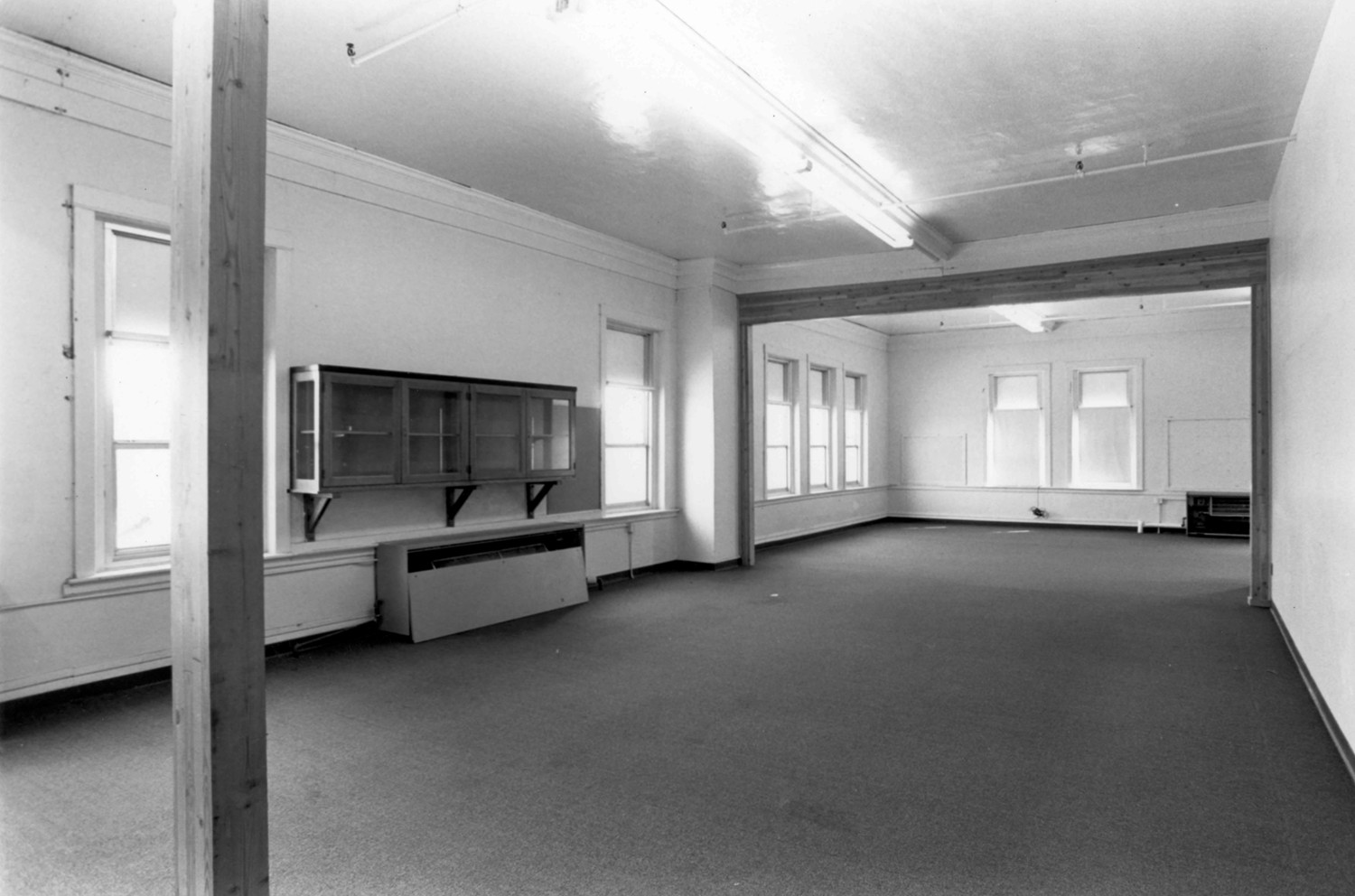 Yorkville School, Yorkville Illinois Library on second floor (1994)