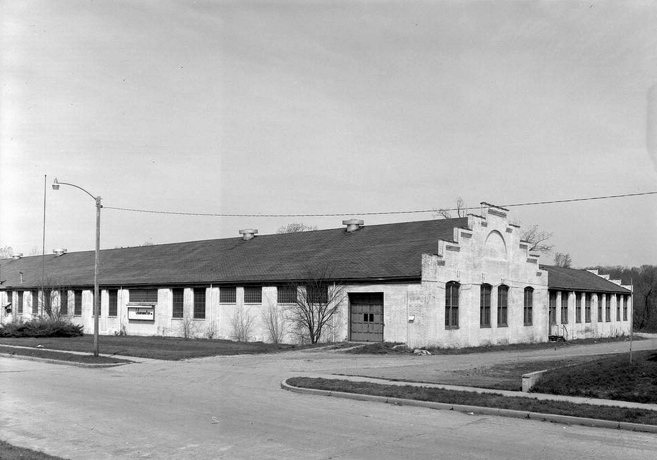 Rider-Lewis - Nyberg Automobile, Anderson Indiana 1974 VIEW OF SOUTH FACADE AND EAST END OF INDUSTRIAL SECTION FROM SOUTHEAST