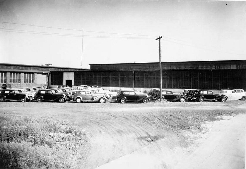 Lexington Motor - Auburn Automobile Company, Indiana 1934 VIEW OF COMPLETED AUTO STORAGE LOT