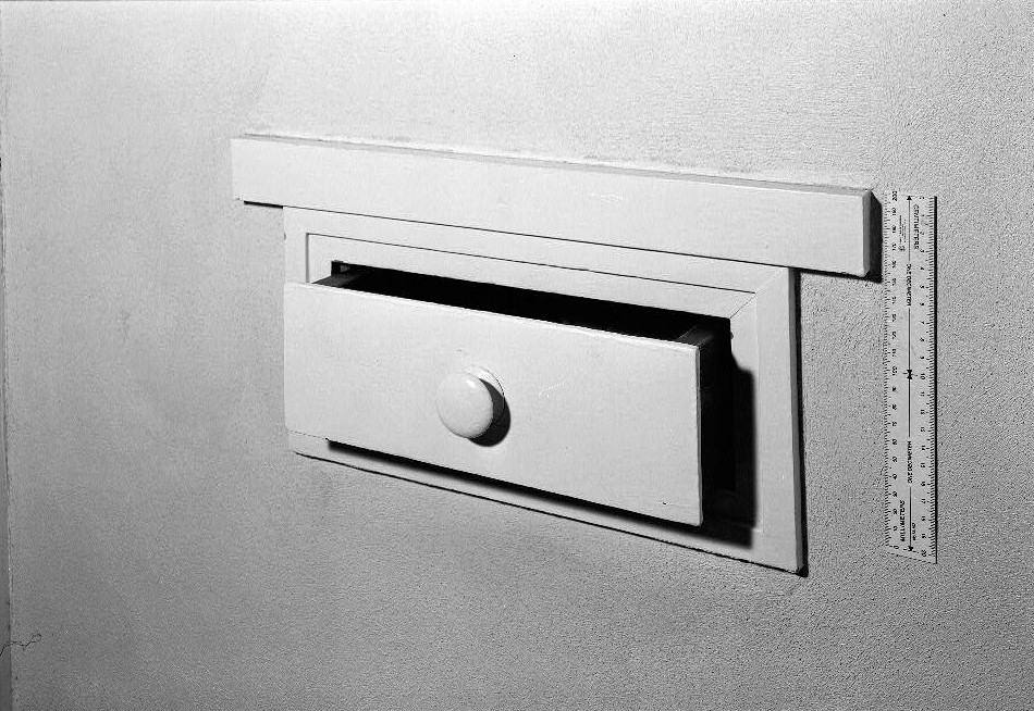 Gray House, Connersville Indiana 1975 DRAWER IN SOUTH WALL, SOUTHEAST PARLOR