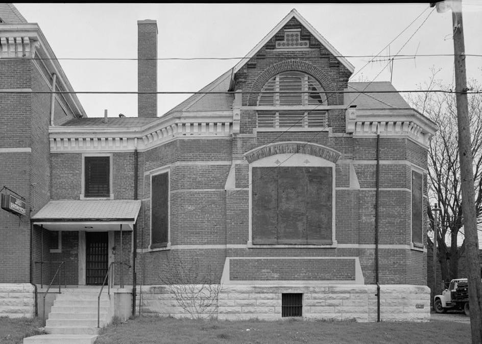 Montgomery County Jail, Crawfordsville Indiana 1974  NORTH ELEVATION OF REAR JAIL SECTION