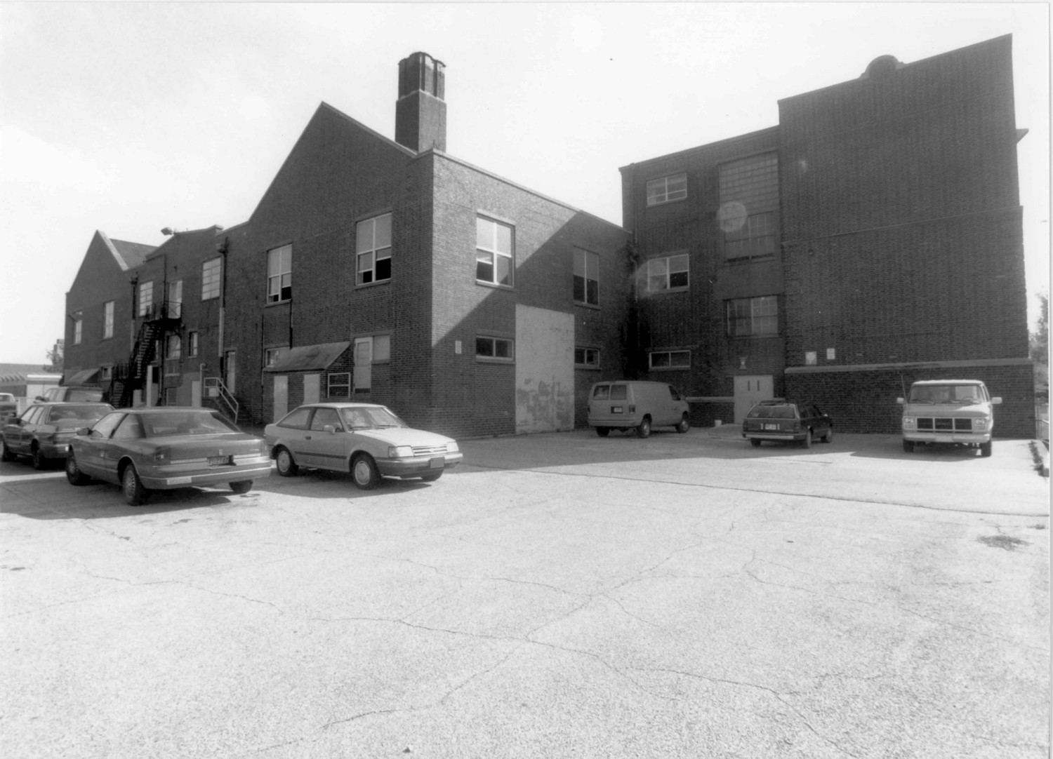 Ralph Waldo Emerson School, Gary Indiana Rear elevation, camera facing southeast (1993)