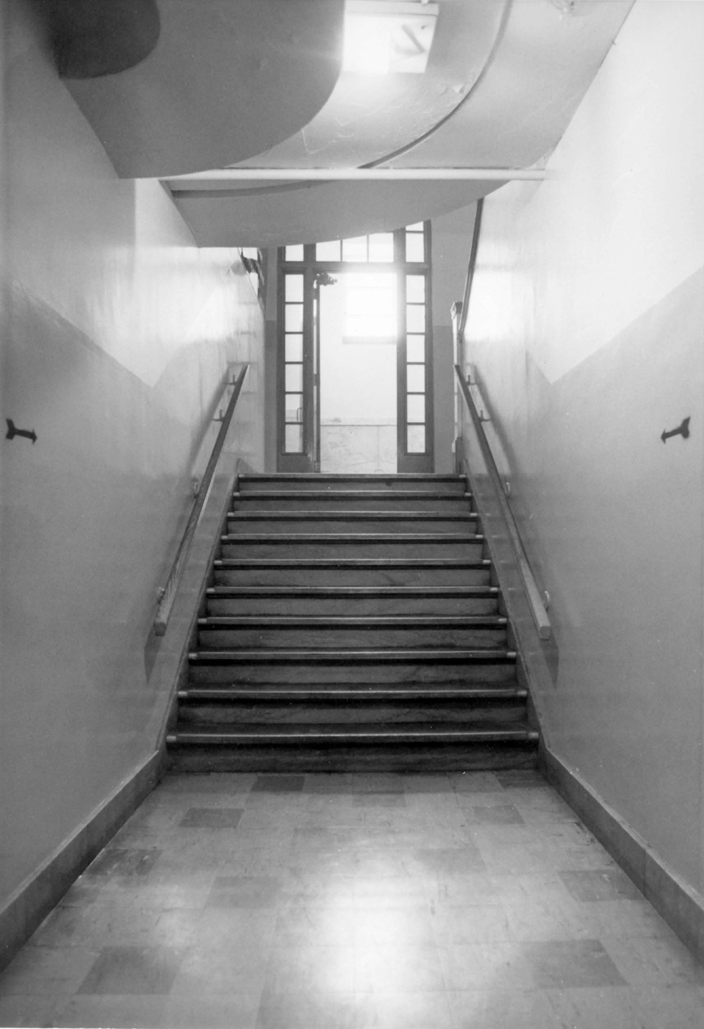 Ralph Waldo Emerson School, Gary Indiana West staircase, south side of building (1993)