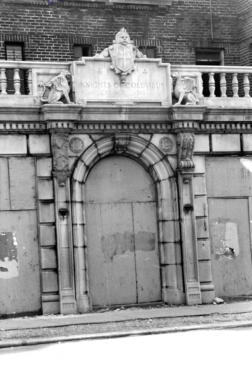 Knights Of Columbus Building, Gary Indiana North Entrance (1983)
