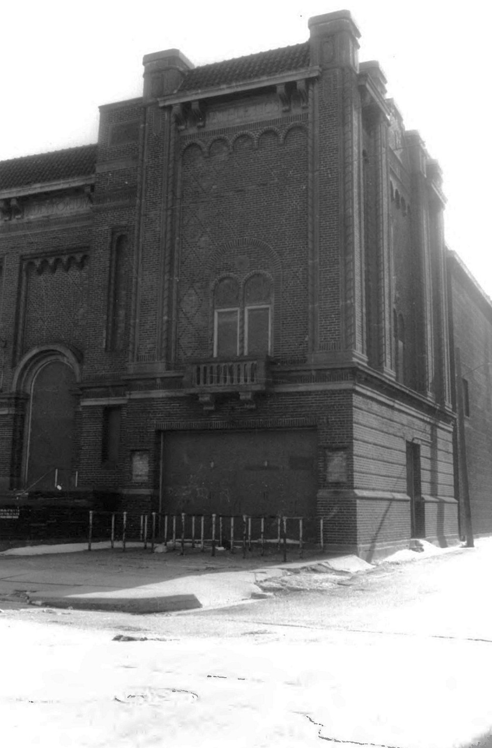 Gary Public Schools Memorial Auditorium, Gary Indiana Northwest corner looking south (1993)
