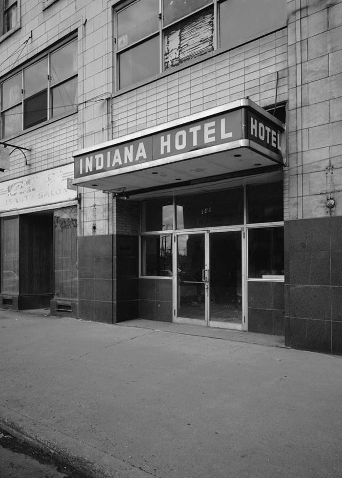 Indiana Hotel, Hammond Indiana 1991 Detail of south entrance