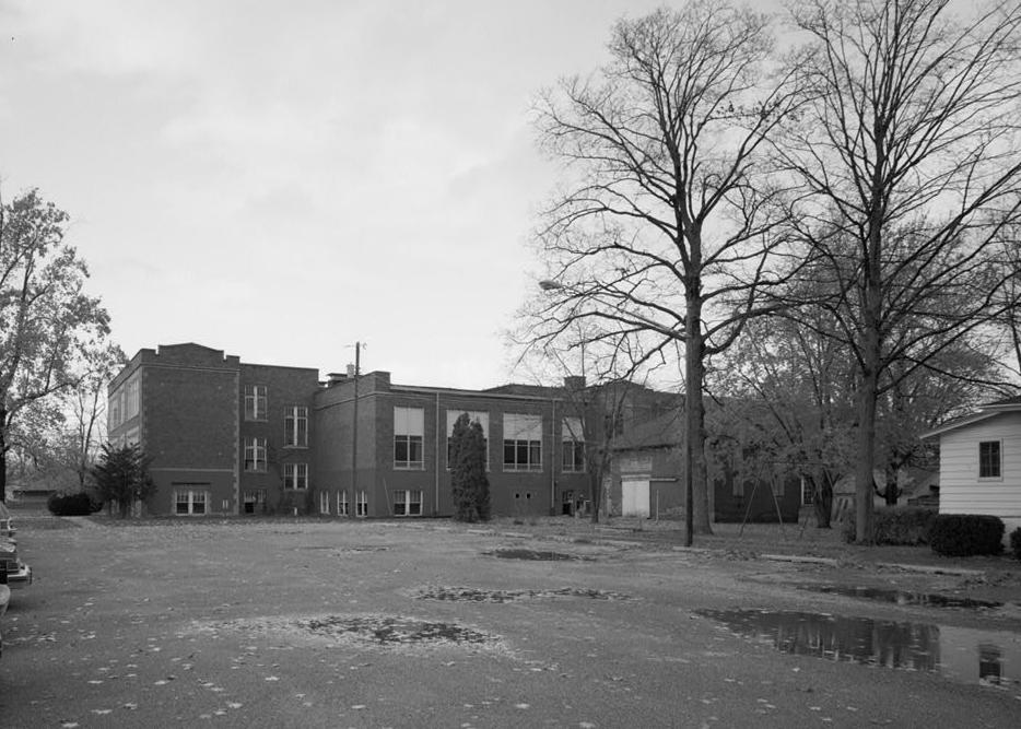 Joint High School, Rochester Indiana 1992 East elevation, south portion, looking west
