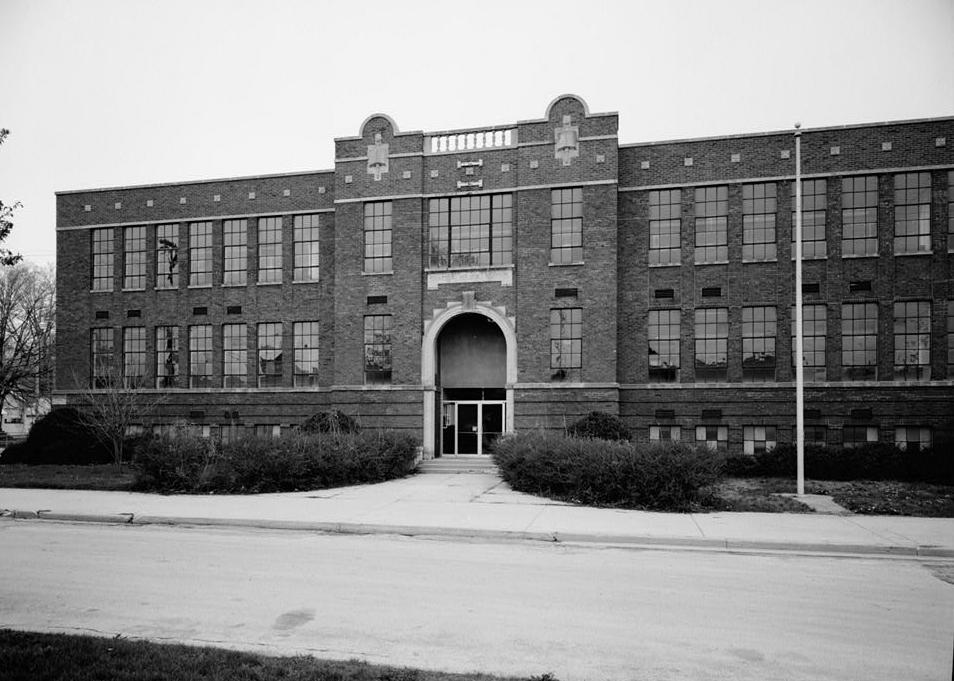 Charles Major School, Shelbyville Indiana 1984  VIEW NORTH SHOWING SOUTH (SOUTH) ELEVATION