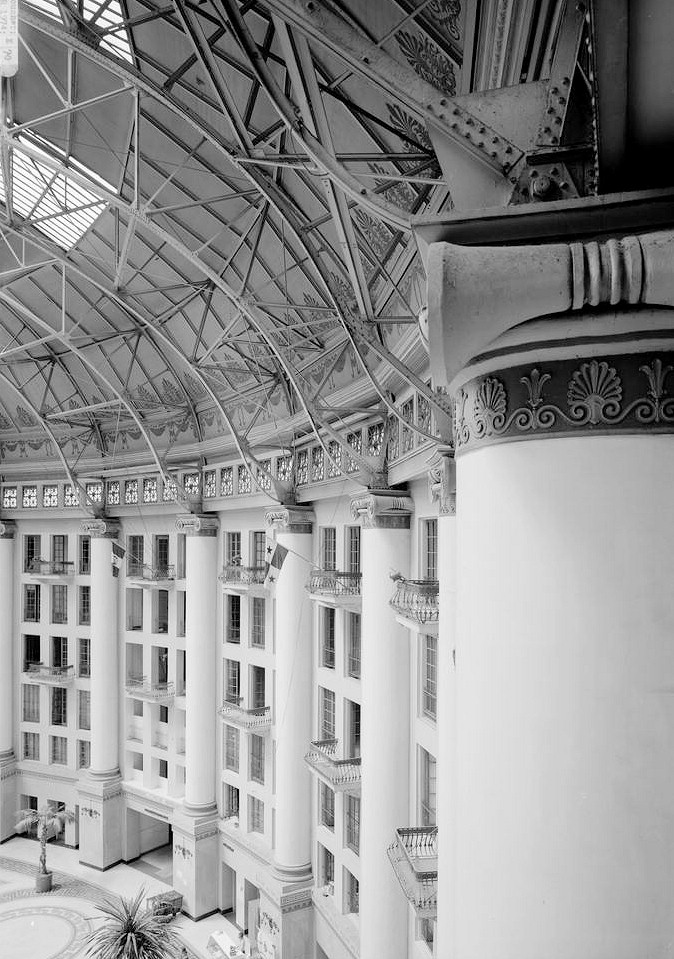 West Baden Springs Hotel, West Baden Indiana 1974 VIEW OF ATRIUM SHOWING COLUMNS, TRUSS BASES, AND COLUMN CAPITALS