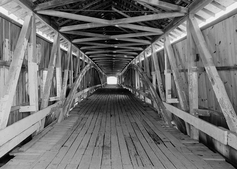 West Union Covered Bridge, West Union Indiana 2004 INTERIOR FROM NORTH.