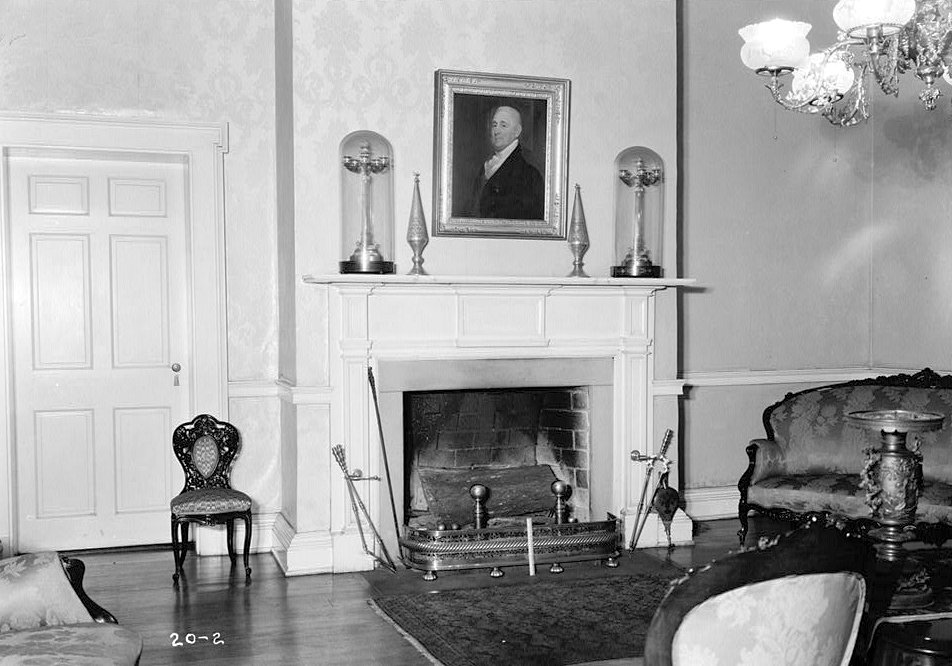 Detail of mantle (drawing room - west wall) - Liberty Hall, Frankfort Kentucky