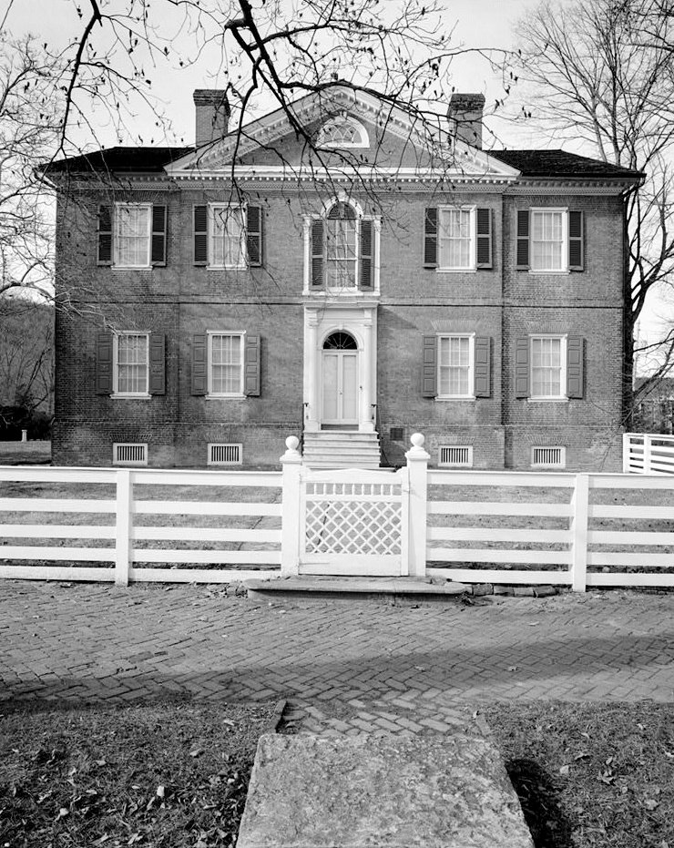 East view of facade elevation, vertical format (alternate exposure) - Liberty Hall, Frankfort Kentucky