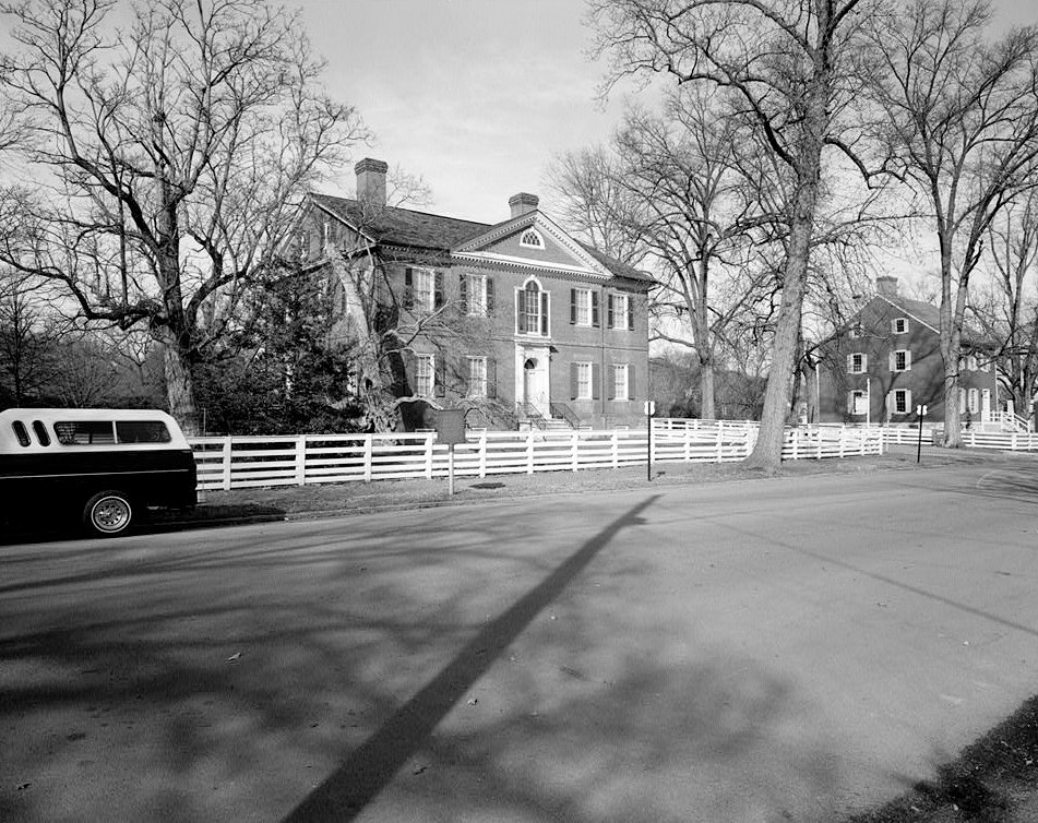 Southeast view of 3/4 facade elevation, horizontal format - Liberty Hall, Frankfort Kentucky