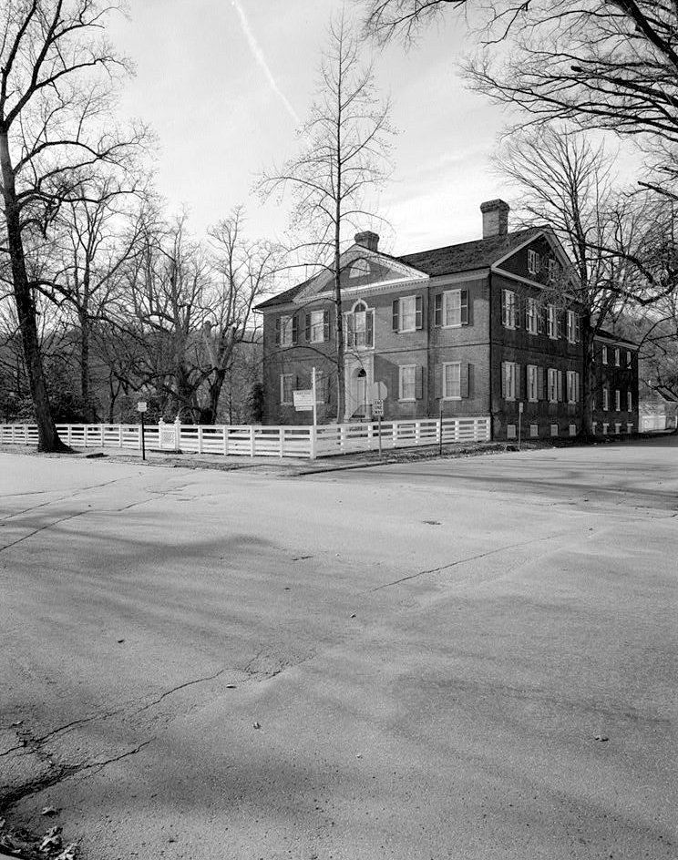 Northeast view of 3/4 facade elevation & ell, vertical format - Liberty Hall, Frankfort Kentucky