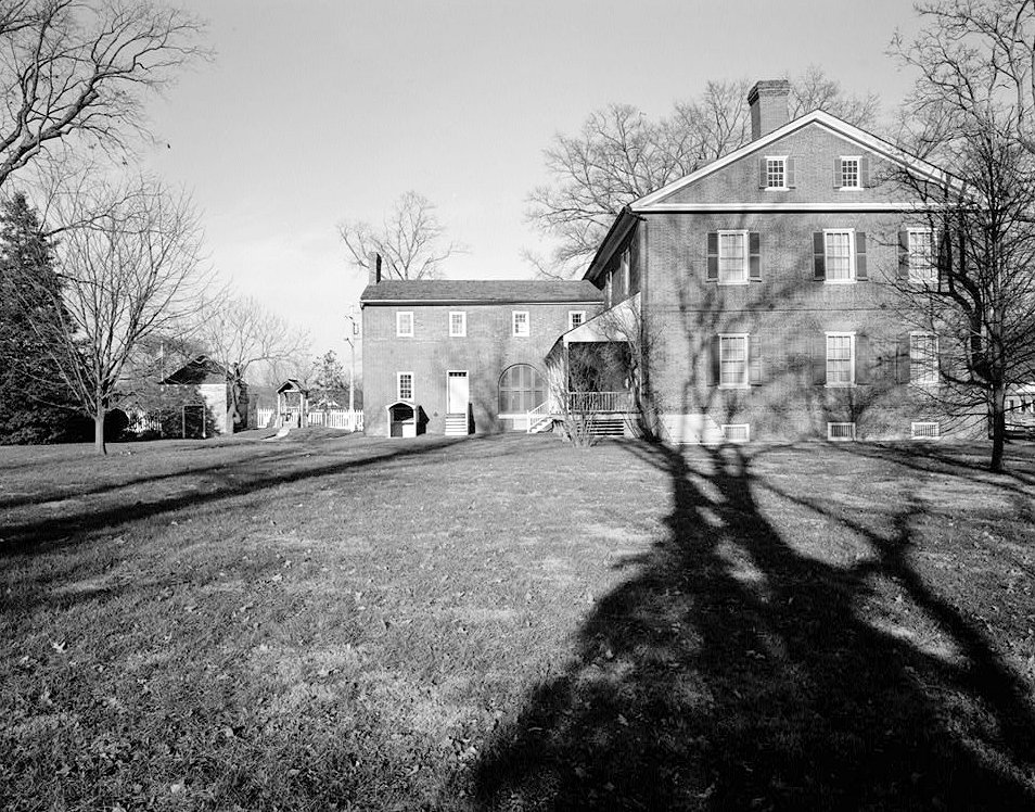 South view of side elevation & ell, horizontal format - Liberty Hall, Frankfort Kentucky