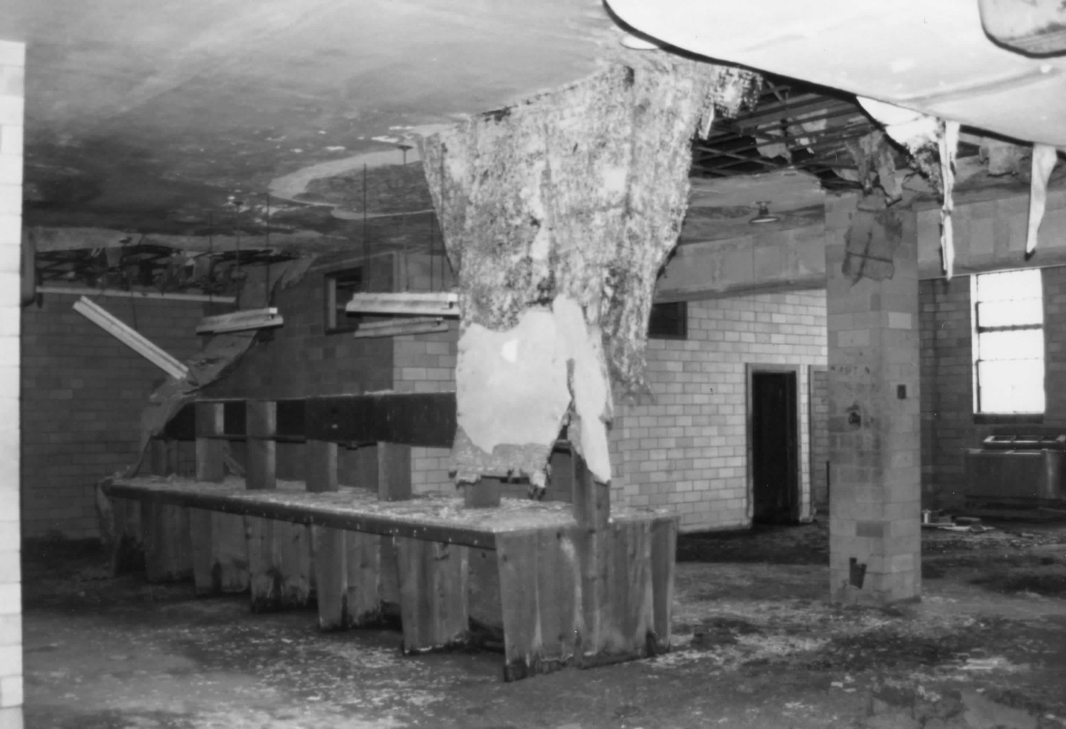 F.W. Woolworth Store, Lexington  Kentucky Looking northeast at the second-floor storage bin with part of the plaster ceiling intact (2002)