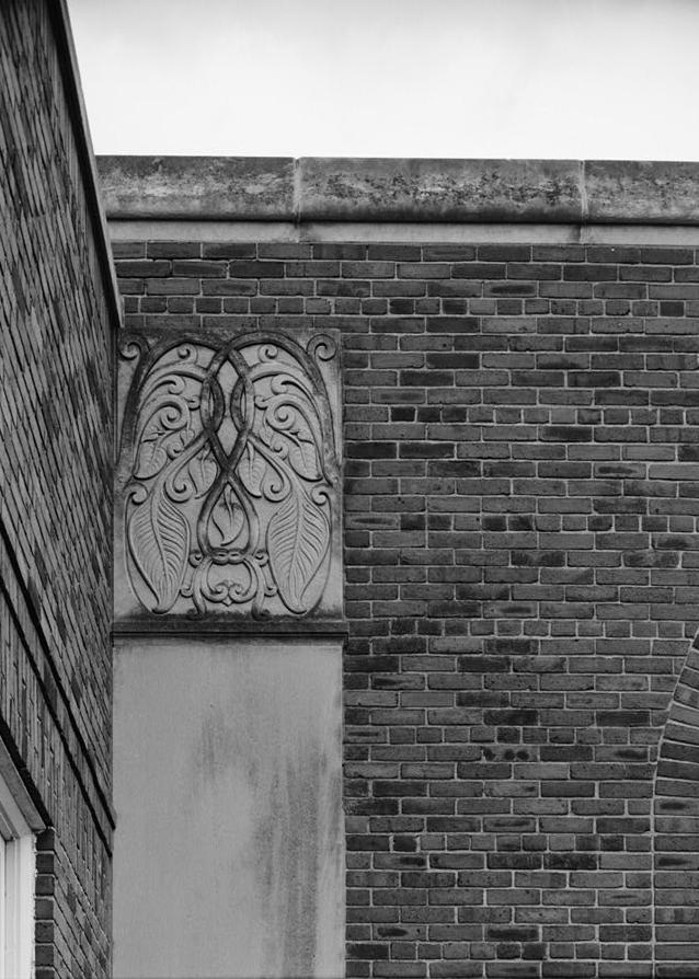 James Russell Lowell Elementary School, Louisville Kentucky 1992 DECORATIVE CAPITAL ON MAIN FRONT OF 1931 SECTION, TAKEN FROM THE EAST.