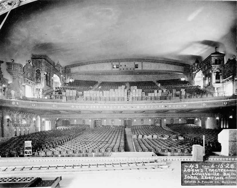 Loews Theater History, Louisville Kentucky WALLS AND SEATING NEARING COMPLETION, June 15, 1928