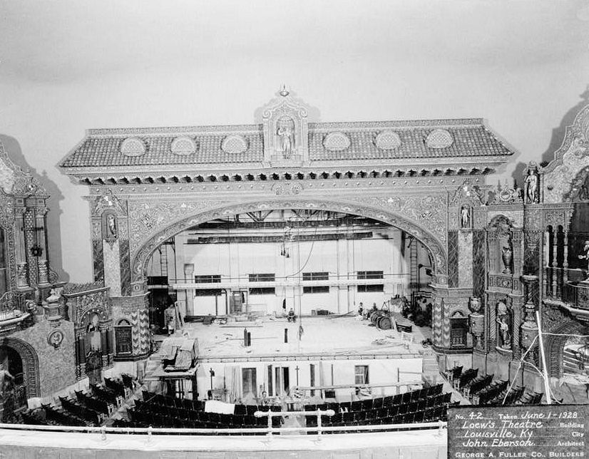 Loews Theater History, Louisville Kentucky FINAL PHASE OF STAGE AND PROSCENIUM CONSTRUCTION, June 1, 1928