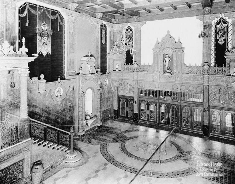 Loews Theater History, Louisville Kentucky VIEW OF WEST END OF LOBBY, August 1928