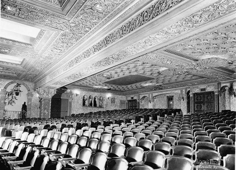 Loews Theater History, Louisville Kentucky  FORWARD BALCONY SOFFIT AND REAR OF ORCHESTRA