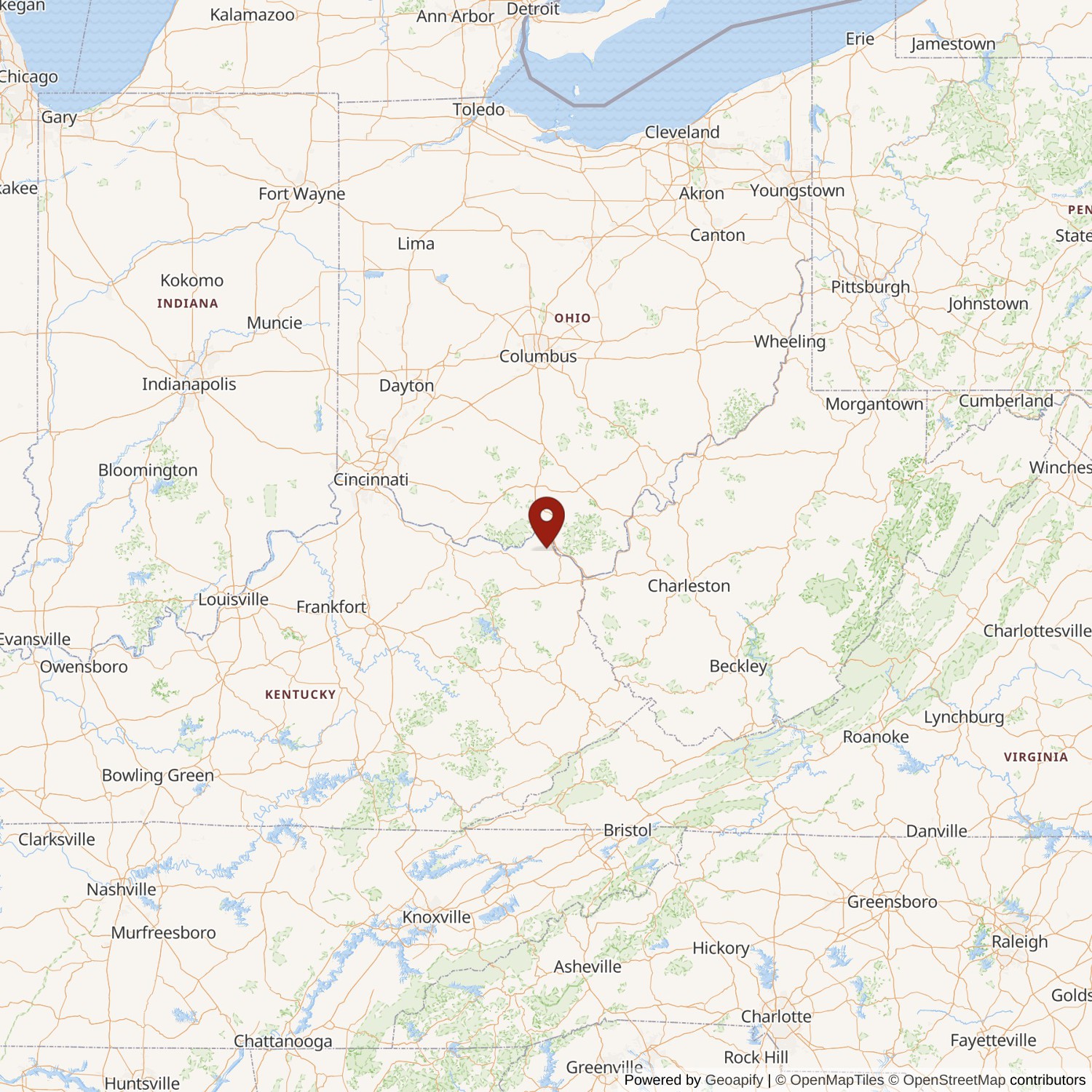 Bennett's Mill Covered Bridge State Map