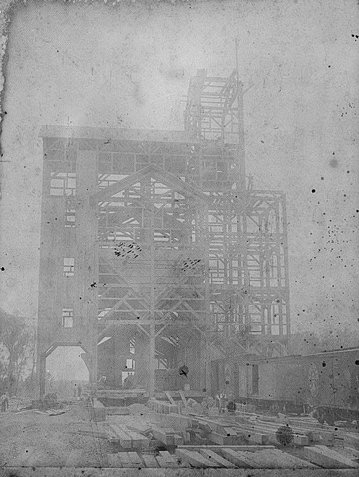 Avery Island Salt Works, Avery Island Louisiana CONSTRUCTION OF BREAKER BUILDING. 1899