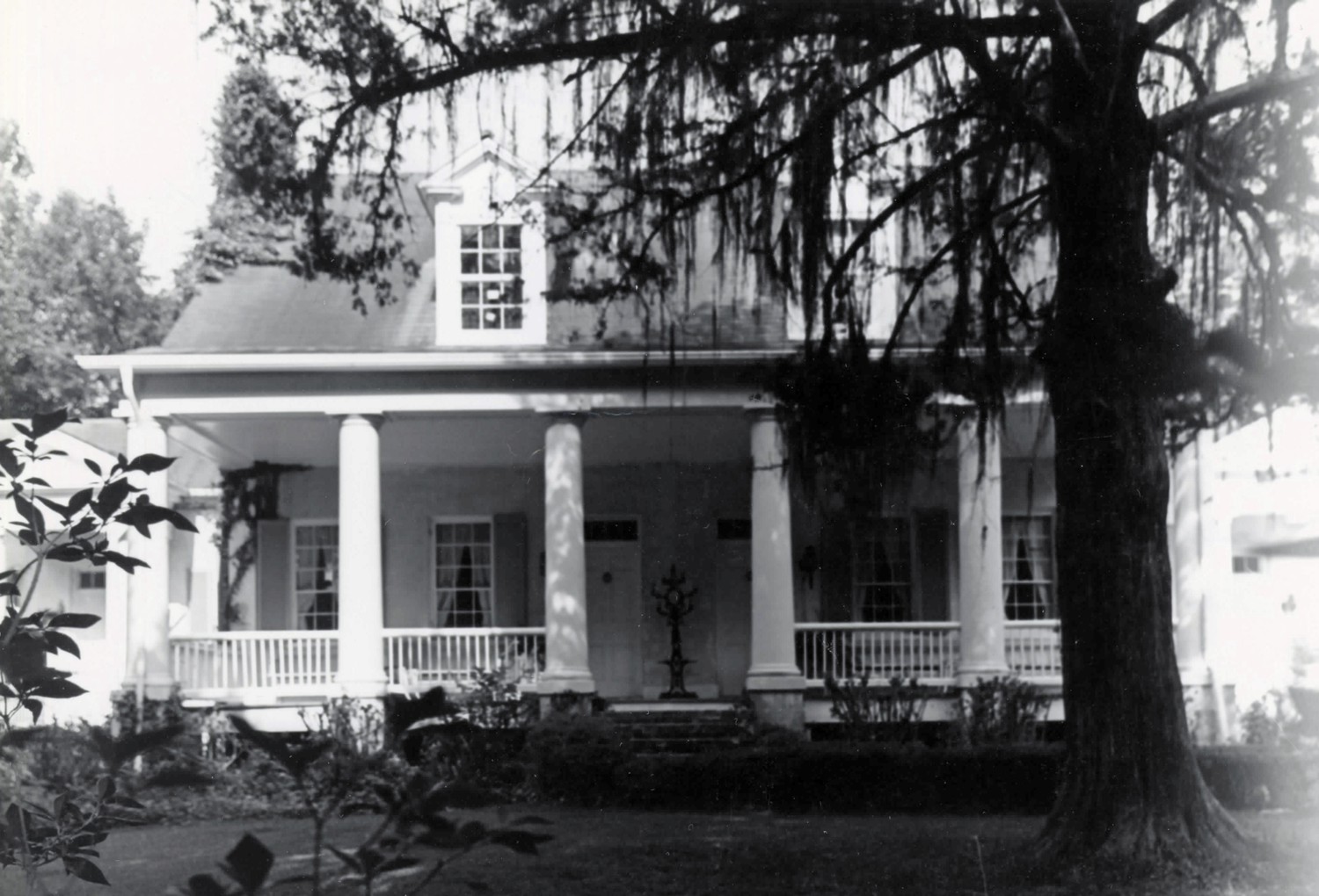 Asphodel Plantation and Cemetery, Jackson Louisiana Front facade (1972)